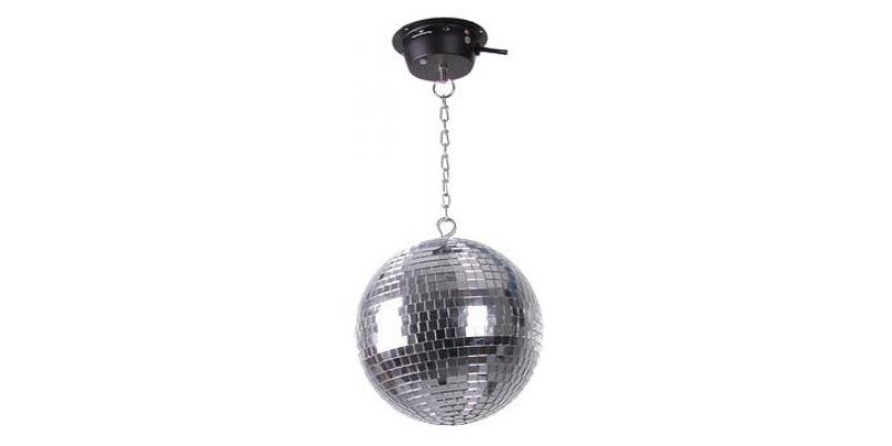 Mirror ball set 20cm with pinspot