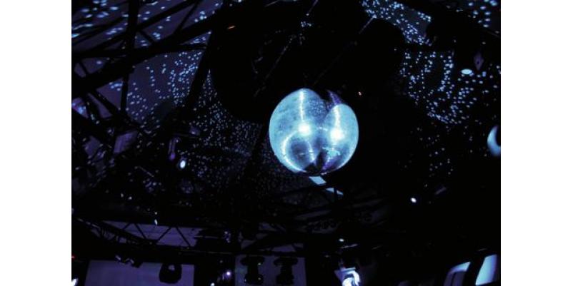 Mirror ball set 20cm with pinspot