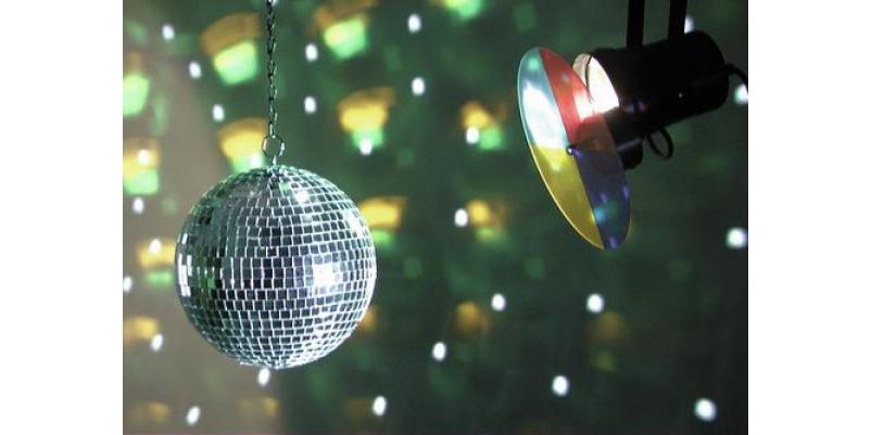 Mirror ball set 20cm with pinspot