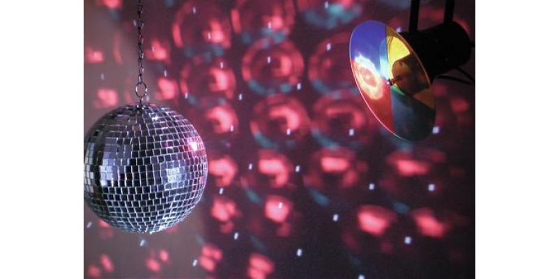 Mirror ball set 20cm with pinspot