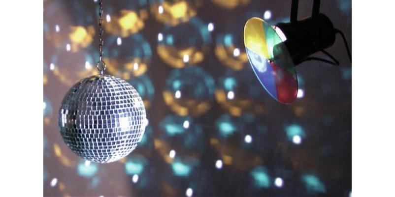 Mirror ball set 20cm with pinspot