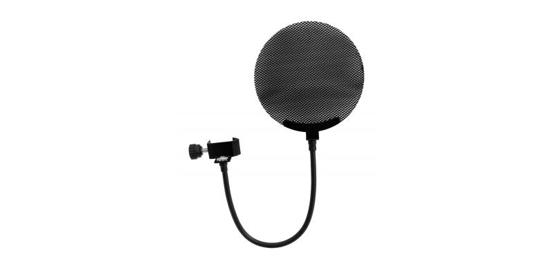 Microphone pop filter metal, black