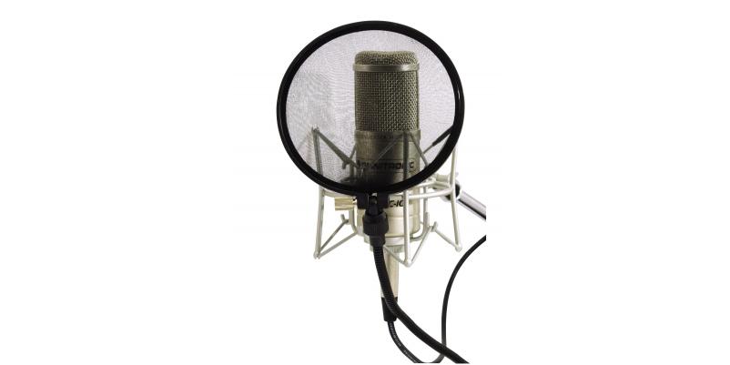 Microphone pop filter, black
