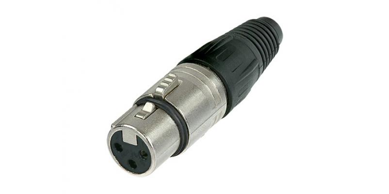 Conector XLR NEUTRIK NC3FX - 3 pini, mamÄƒ