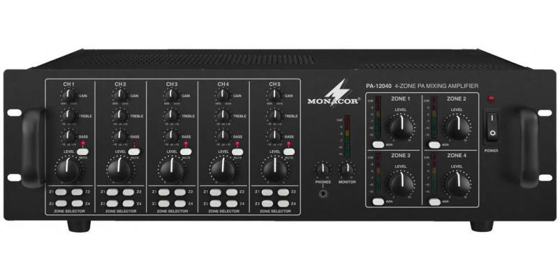 PA-12040, 4-channel mono mixing amplifier