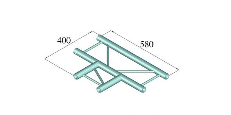 Element "T" schelÄƒ Alutruss DECOLOCK DQ2-PAT35H - 2 puncte / 3 direcÈ›ii / 90Â°