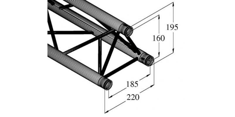 TraversÄƒ schelÄƒ Alutruss DECOLOCK DQ3-1000 - 3 puncte / 1 m