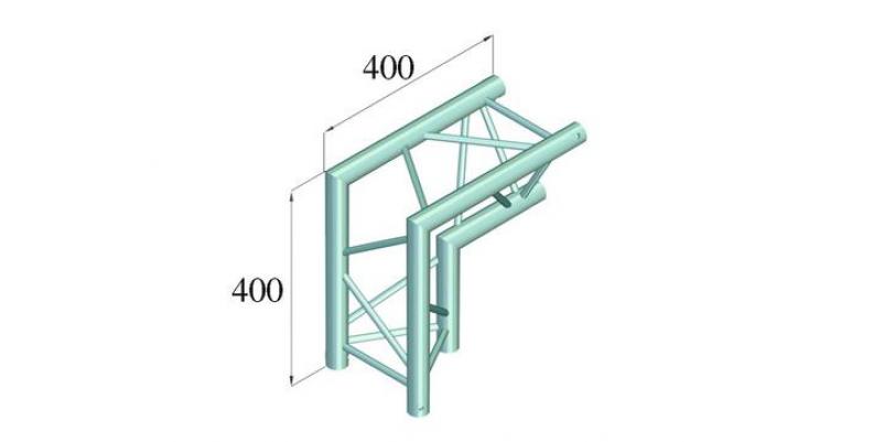 ColÈ›ar schelÄƒ Alutruss DECOLOCK DQ3-PAC25 - 3 puncte / 2 direcÈ›ii / 90Â°