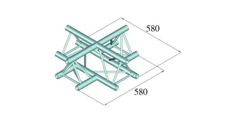 Element schelÄƒ Alutruss DECOLOCK DQ3-PAC41 - 3 puncte / 4 direcÈ›ii