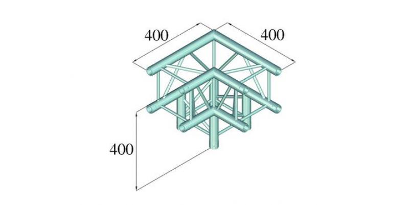 ColÈ›ar schelÄƒ Alutruss DECOLOCK DQ4-PAL30 - 4 puncte / 3 direcÈ›ii / 90Â°