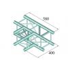 Element "T" schelÄƒ Alutruss DECOLOCK DQ4-PAT35 - 4 puncte / 3 direcÈ›ii / 90Â°