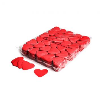 MAGICFX® Slowfall confetti hearts Ø 55mm - Roșu