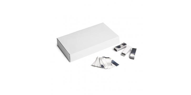 Confetti MAGICFXÂ® dreptunghiulare - 55x17 mm - Alb + Argintiu/500 g