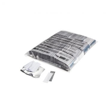 MAGICFX® Slowfall confetti rectangles 55x17 mm - White+Silver