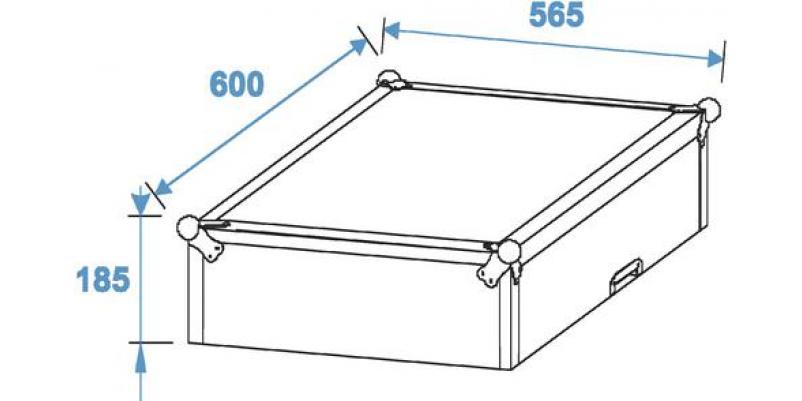 Combo case Roadinger LS5 - 6 U, laptop desk