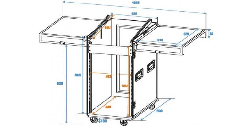 Combo case Roadinger TA-1 - 18 U