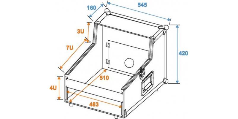 Case Roadinger pentru mixer/CD Player - 3/7/4 U