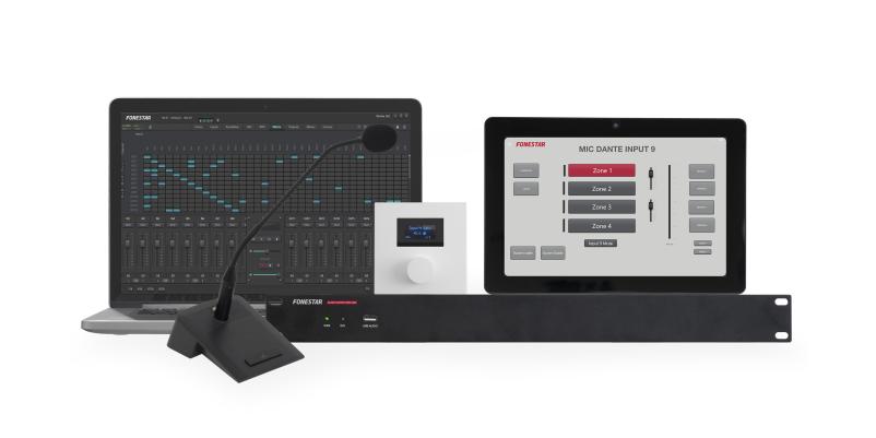 NMX-88 matrice audio cu un procesor de semnal digital (DSP) - FONESTAR