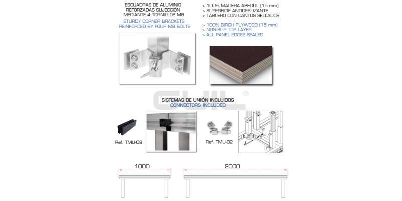 Set platformÄƒ scenÄƒ Guil TM440S/30-40 - 2x1 m