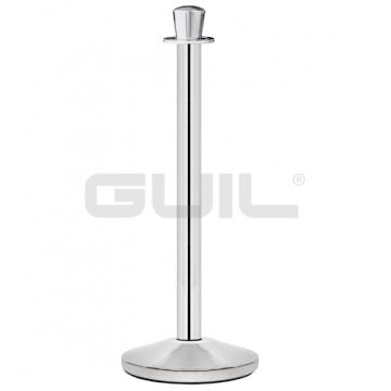 Guil PST-41 Stainless Steel Barrier Post with 4-way coupling for rope or publicity banners