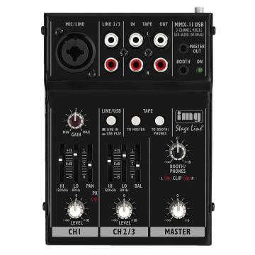 Stage Line MMX-11USB 2-channel miniature audio mixer