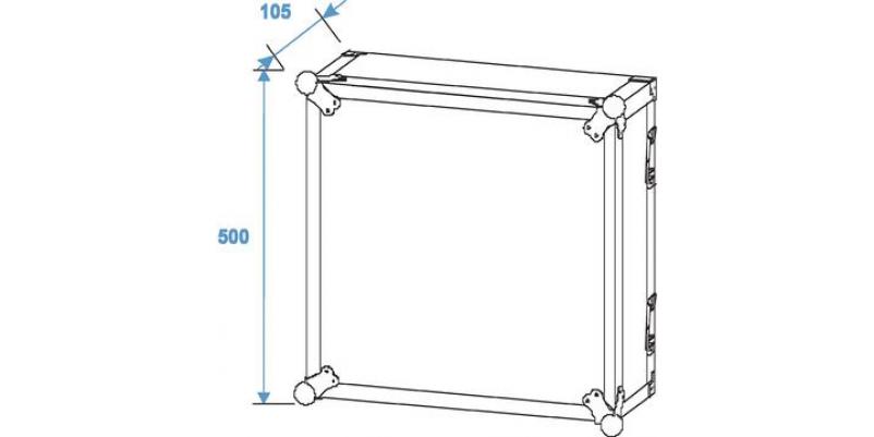 Rack / Case Roadinger PR-2 - 10U