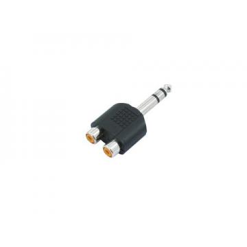 Adapter 2 x RCA (F) / 6.3 mm Jack stereo
