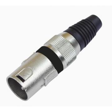 Omnitronic XLR plug - 3 pin, male, black