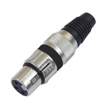 Omnitronic XLR socket - 3 pin, female, black