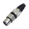 Conector Omnitronic XLR - 3 pini, mamÄƒ, negru