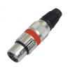 Conector Omnitronic XLR - 3 pini, mamÄƒ, roÈ™u