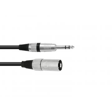 Adaptercable XLR(M)/Jack stereo 6.3 mm - 0.9m, black