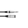 Cablu adaptor XLR (M) / Jack stereo 6.3 mm - 0.9 m, negru