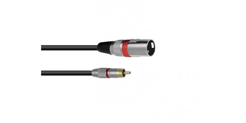 Cablu adaptor RCA / XLR (M) - 0.9 m, roÈ™u
