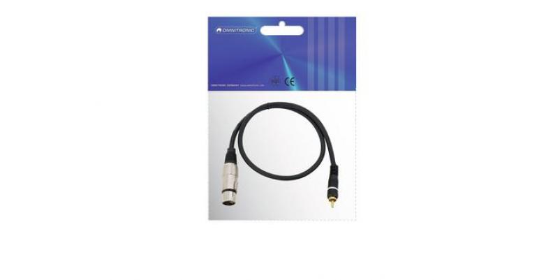Cablu adaptor RCA / XLR (F) - 0.6 m, negru