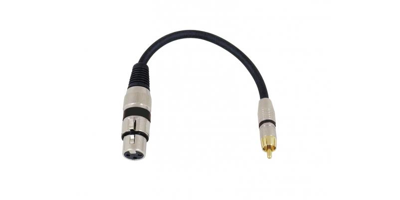 Cablu adaptor XLR (F) / RCA (M) - 0.2 m, black