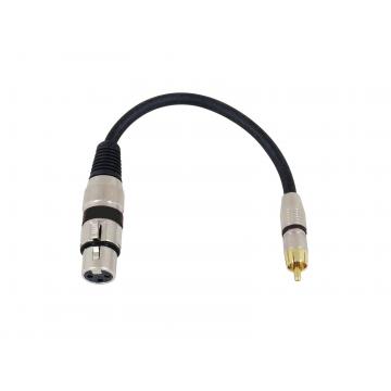 Cablu adaptor XLR (F) / RCA (M) - 0.2 m, black