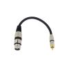 Cablu adaptor XLR (F) / RCA (M) - 0.2 m, black