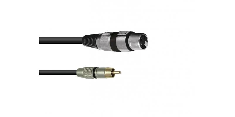 Cablu adaptor XLR (F) / RCA (M) - 0.2 m, black