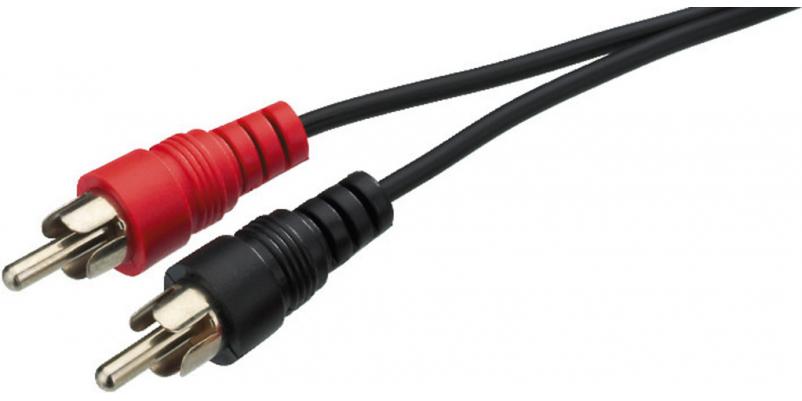 Cablu AC-122, 2xRCA / 2xRCA - 1.8 m, negru