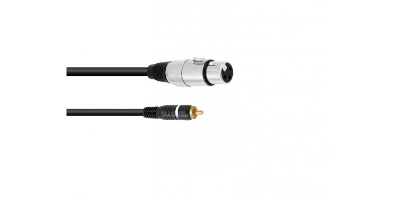 Cablu adaptor OMNITRONIC RCA/XLR(F) 2m bk