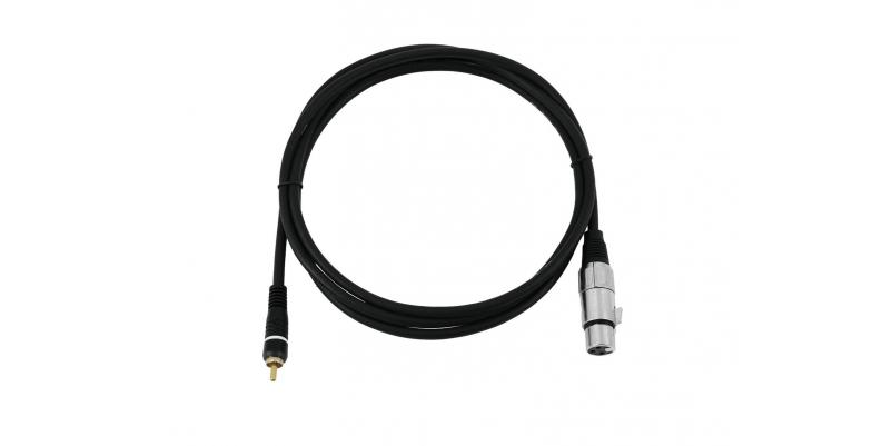 Cablu adaptor OMNITRONIC RCA/XLR(F) 2m bk
