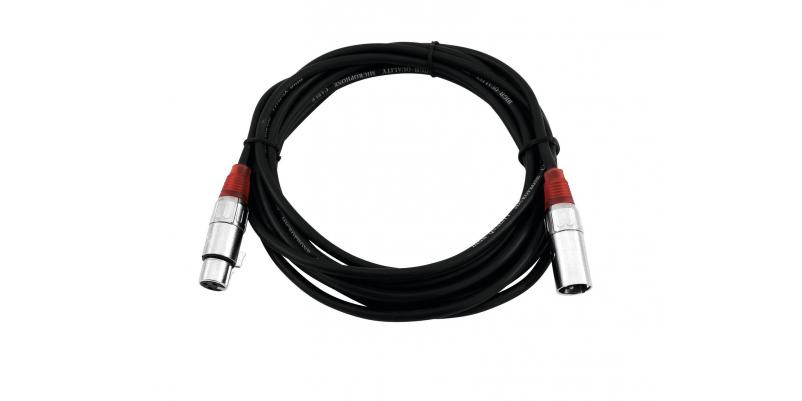 Cablu OMNITRONIC XLR 3pin 3m bk/rd