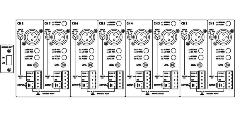 STA-1508, multi-channel PA amplifier