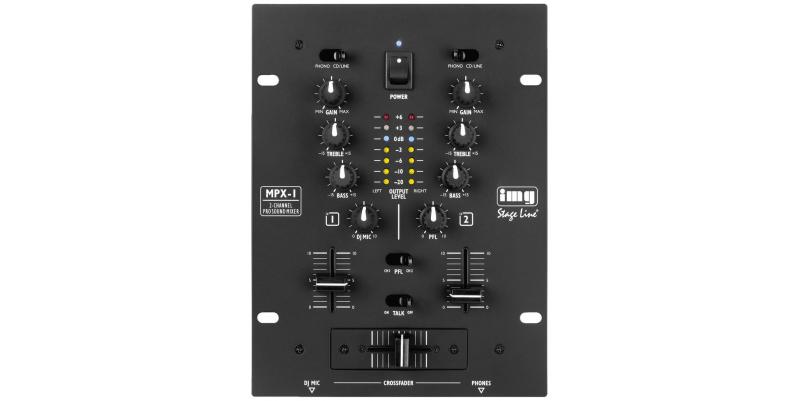 MPX-1/BK, stereo DJ mixer