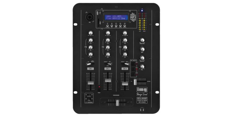 MPX-30DMP, stereo DJ mixer with integrated MP3 player