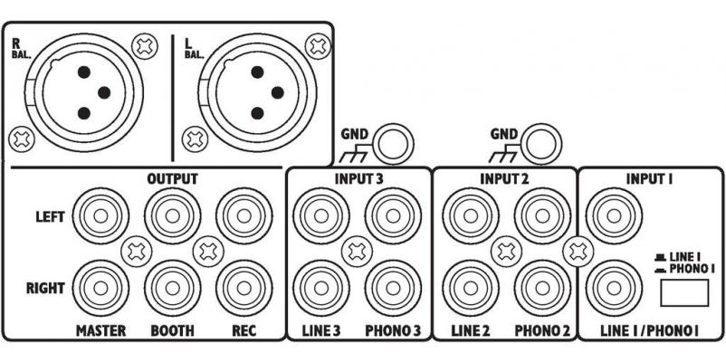 MPX-30DMP, stereo DJ mixer with integrated MP3 player