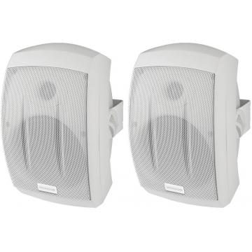 Monacor MKS-232/WS, Passive Speakers Pair - 30 W RMS / 8 Ω / white / Weatherproof