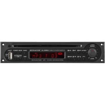 Monacor PA-1140RCD, RDS tuner/CD player insertion with USB interface