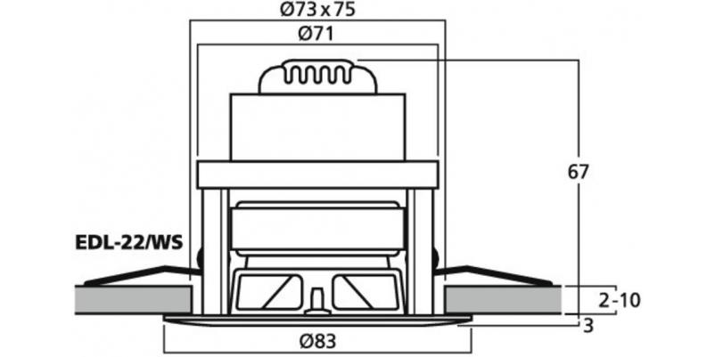 EDL-22/WS, PA ceiling speaker